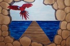 Steinmauer auf Raufaser